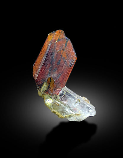 Fine Brookite crystal with Quartz matrix
Untreated red Brookite collector mineral
Natural Pakistan Brookite crystal specimen