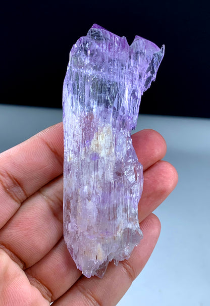 Natural kunzite crystal excellent luster detail shot
Etched spodumene kunzite Afghan pegmatite formation