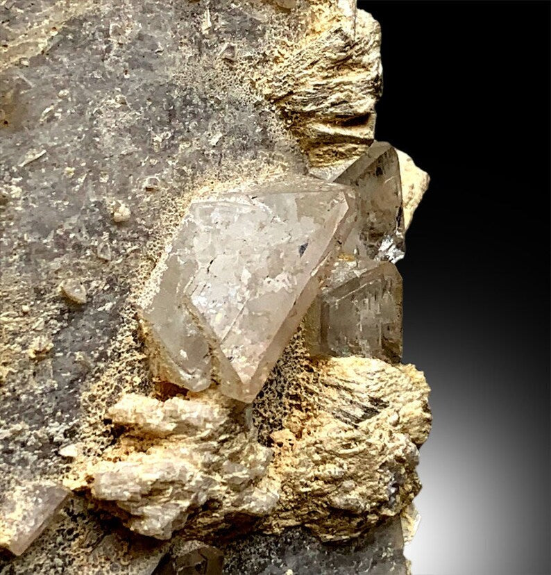 Natural topaz mineral specimen, top down view
Museum scale topaz combo specimen, full profile