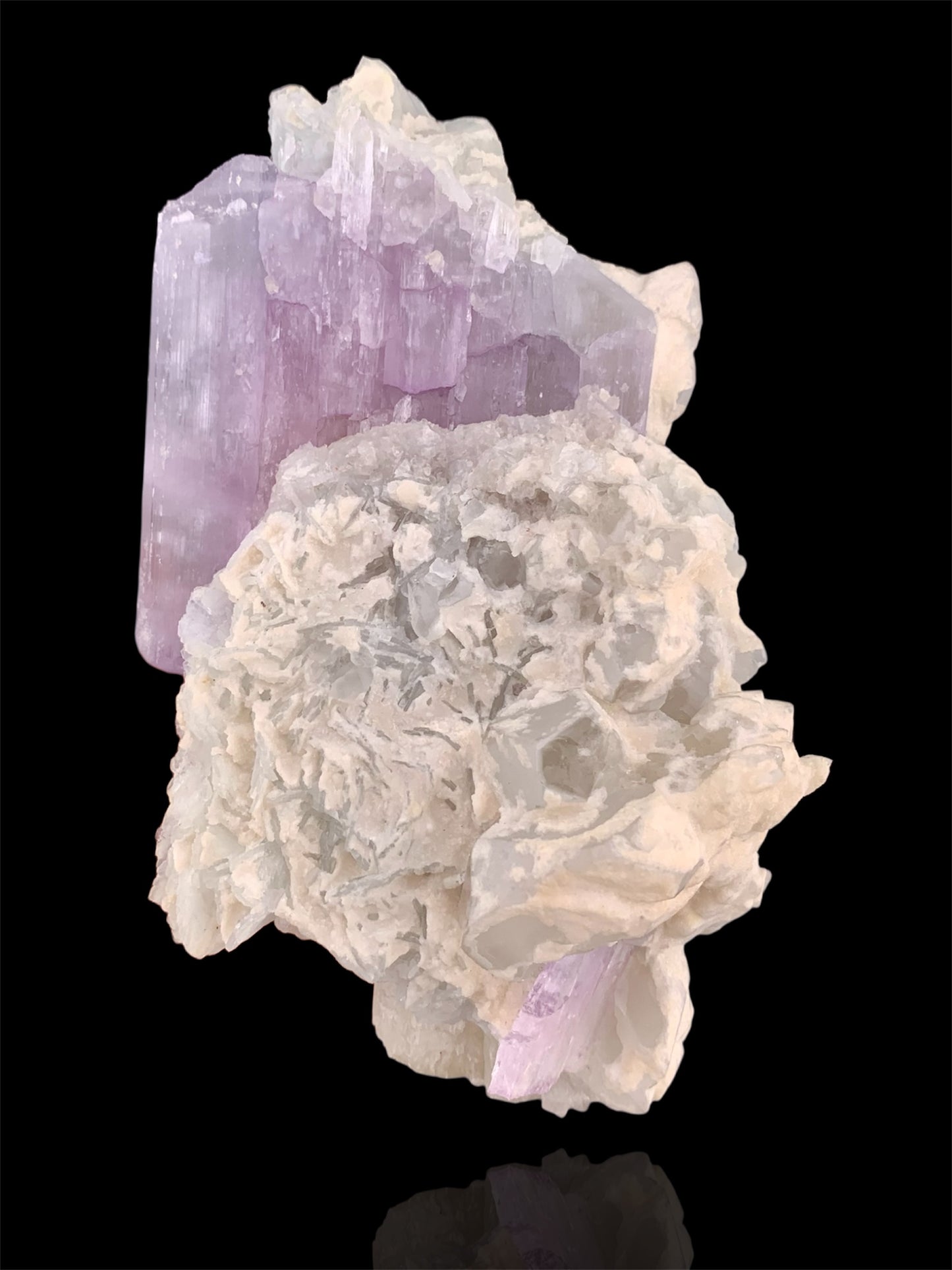Pink Kunzite Crystal with Cleavelandite Albite And Quartz From Afghanistan - 606 Grams