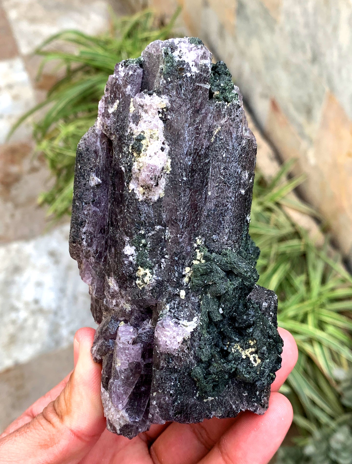 Purple scapolite and diopside collector specimen
Rare mineral specimen scapolite display piece