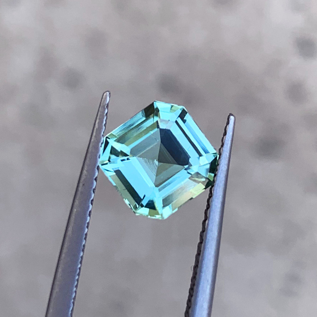 Sea foam tourmaline gemstone, Asscher cut, 1.90 CT
Flawless clarity sea foam tourmaline from Afghanistan