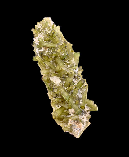 Green Tourmaline Crystals Cluster on matrix from Chapu Mine Pakistan - 43 gram