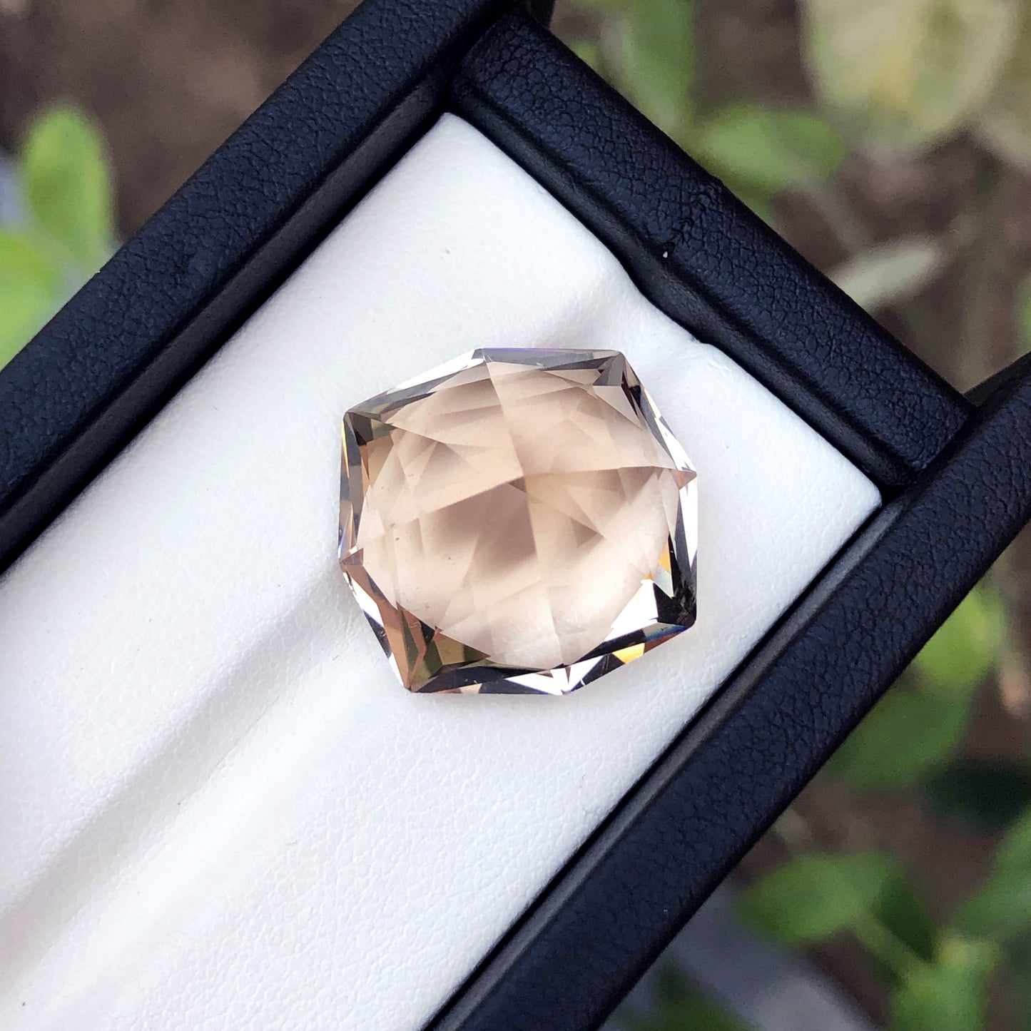 Natural yellow topaz november birthstone loose stone
38 carat topaz gemstone statement jewelry stone
Yellow topaz loose stone profile view 20x15mm depth
