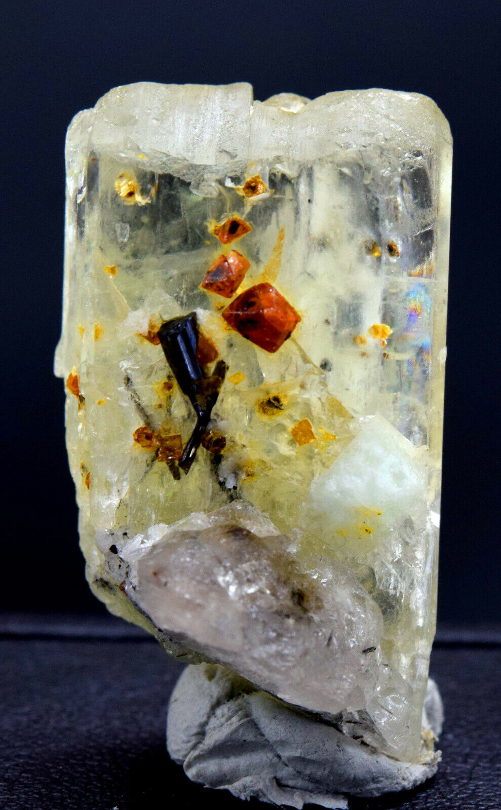 black tourmaline crystal association mineral rock
afghanistan kunzite crystal close up specimen