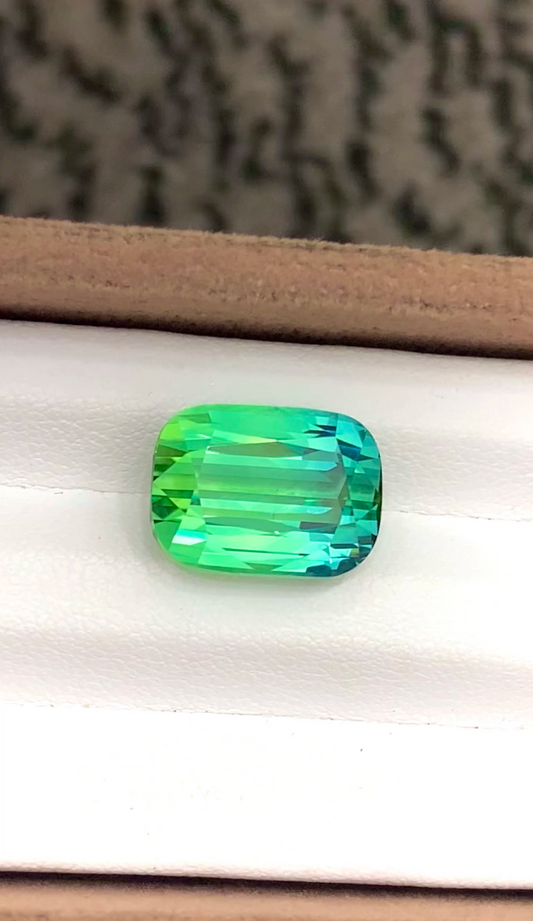 Presenting 11.00 cts Unique Combination of Bi-Color Tourmaline Gemstone