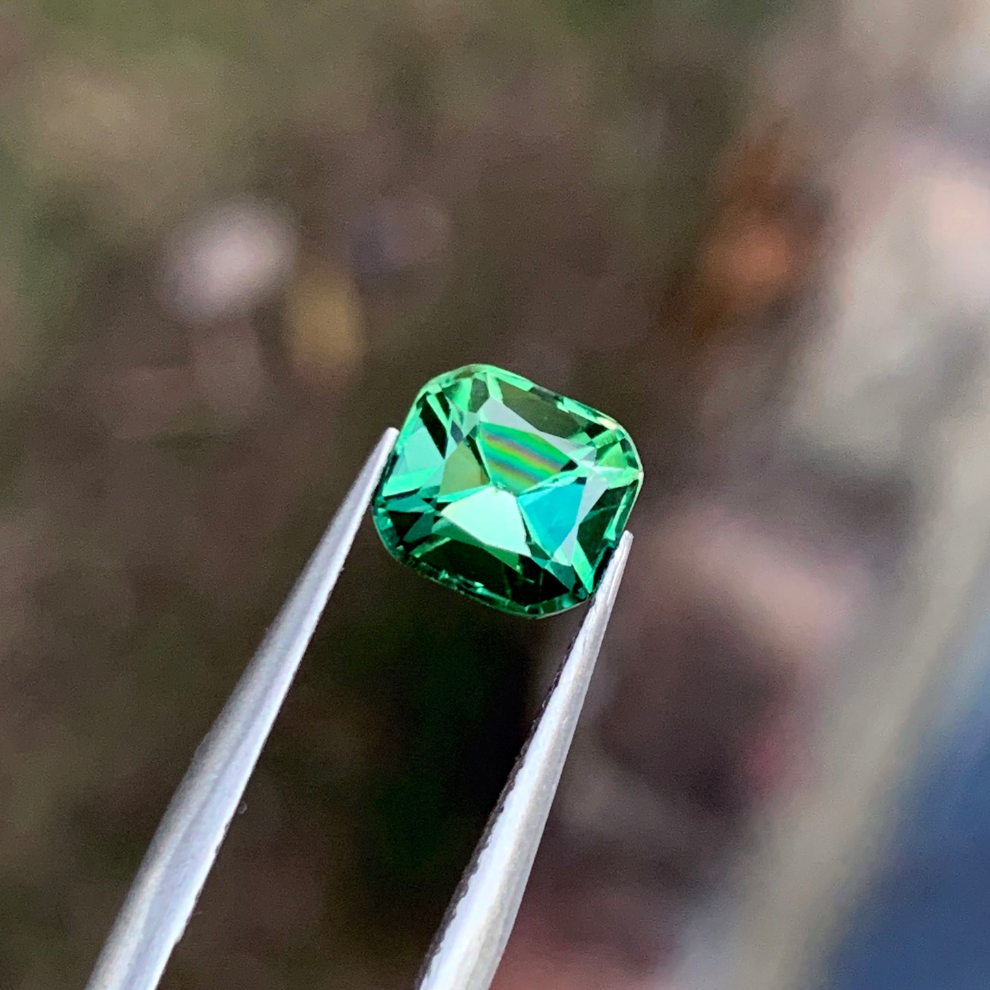 Natural Tourmaline Ring Stone, Bluish Green Tourmaline Gemstone For Jewelry