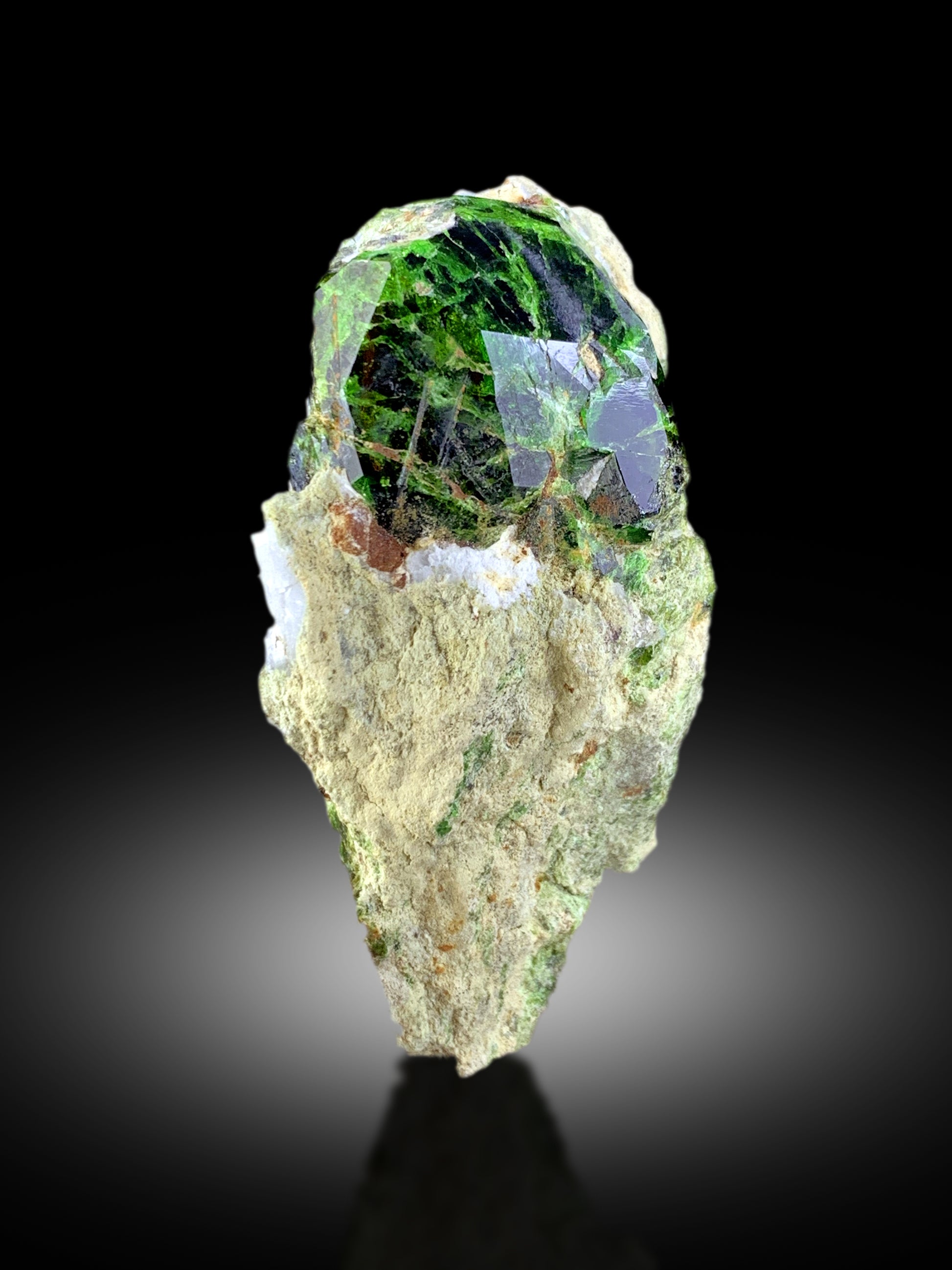 cabinet size garnet specimen
natural green garnet mineral
demantoid garnet for sale
