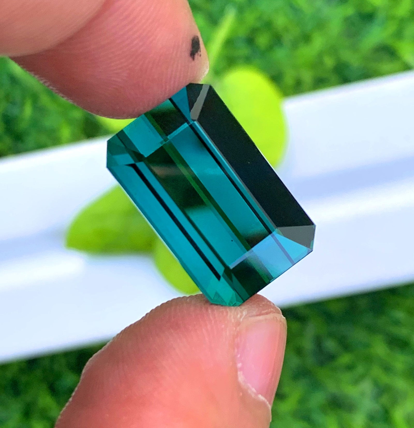 21.50 CT Octagon Cut Indicolite Blue Tourmaline, Loose Gemstone