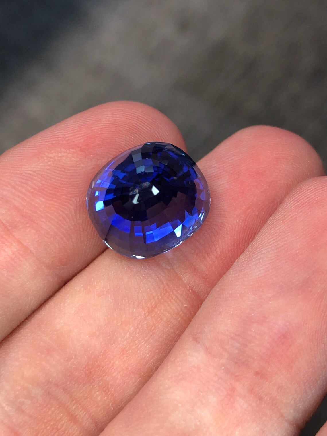 Natural GRS Certified Blue Sapphire Gemstone ,GRS Certified Royal Blue Sapphire Perfect Cushion Cut for engagement Ring 17.55 carts