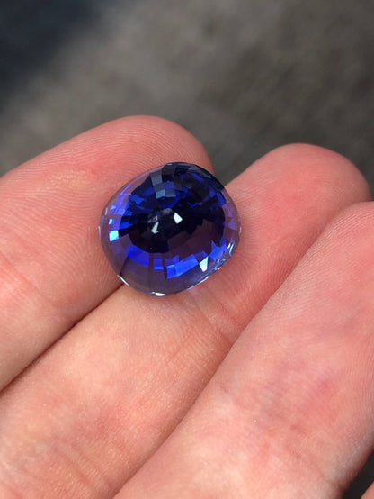 Natural GRS Certified Blue Sapphire Gemstone ,GRS Certified Royal Blue Sapphire Perfect Cushion Cut for engagement Ring 17.55 carts