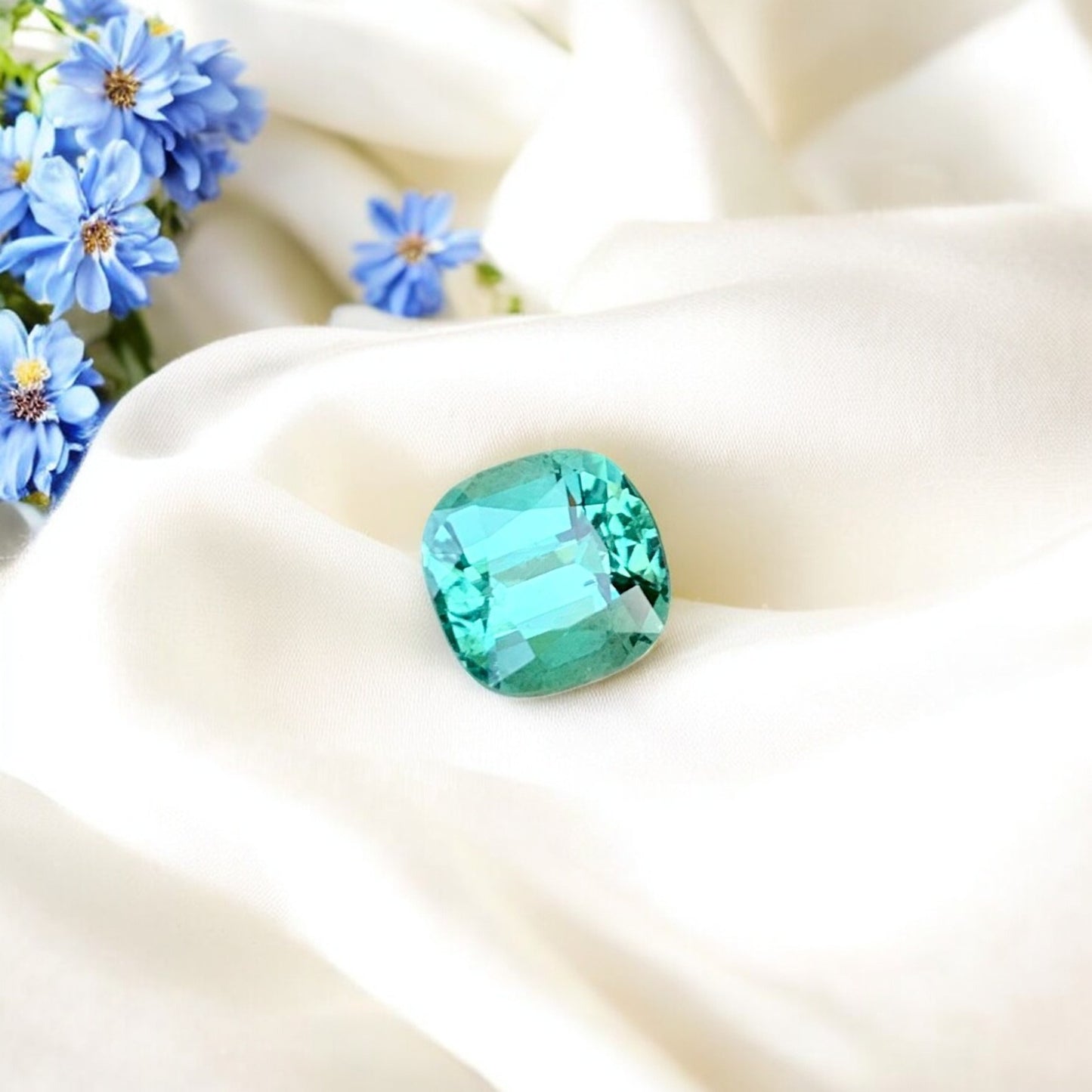 Sea Foam Tourmaline loose Gemstone, Lagoon Green Tourmaline Ring Stone