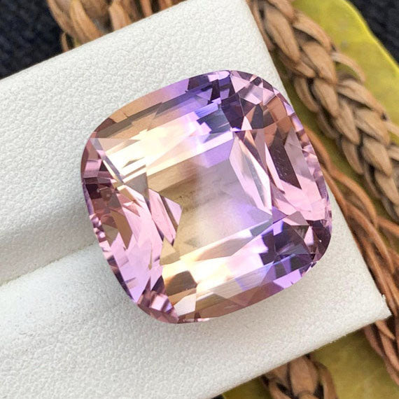Natural Ametrine Loose Gemstone For Jewelry Making, Bi Color Ametrine Gemstone, Flawless Ametrine Jewelry Stone, Faceted Ametrine, 28.80 CT