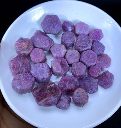 Record Keeper Ruby Crystals Lot: Natural Rough Ruby Gems