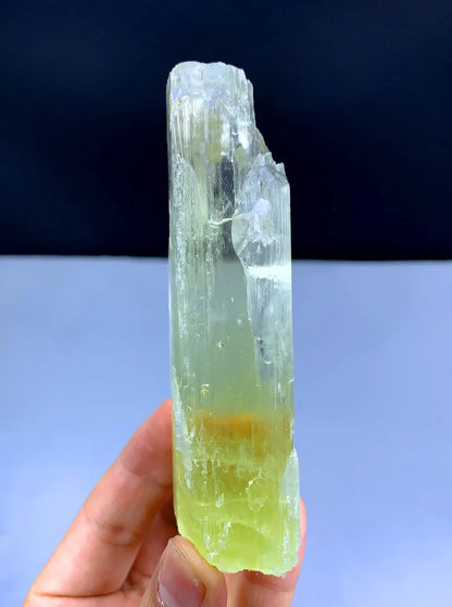 Transparent Yellow Color Triphane Kunzite Crystal from Afghanistan