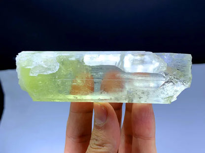 Transparent Yellow Color Triphane Kunzite Crystal from Afghanistan