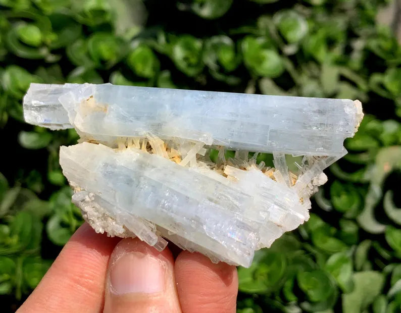 Natural Aquamarine Crystals, Stepwise Terminated Mineral Specimen, Pakistan