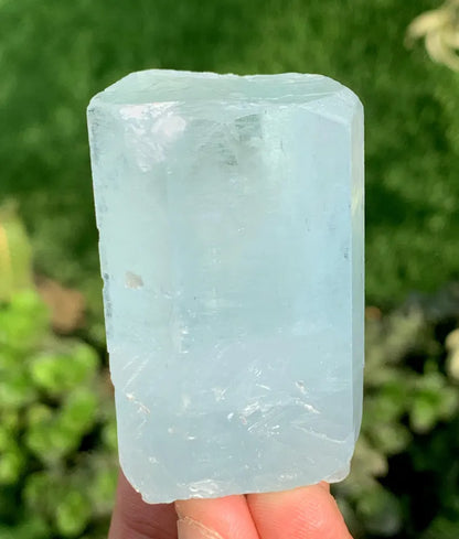 Natural Terminated Aquamarine Crystal With Rainbow Inclusion And Muscovite From Pakistan - 99.20 Grams