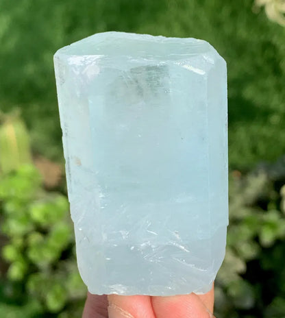 Natural Terminated Aquamarine Crystal With Rainbow Inclusion And Muscovite From Pakistan - 99.20 Grams