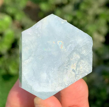 Natural Terminated Aquamarine Crystal With Rainbow Inclusion And Muscovite From Pakistan - 99.20 Grams