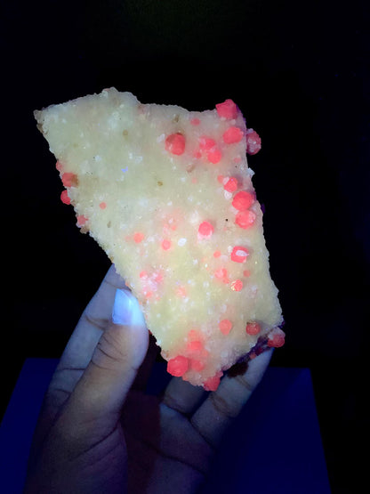 Fluorescent Pink Spinel Crystals on Matrix from Afghanistan - 824 Grams