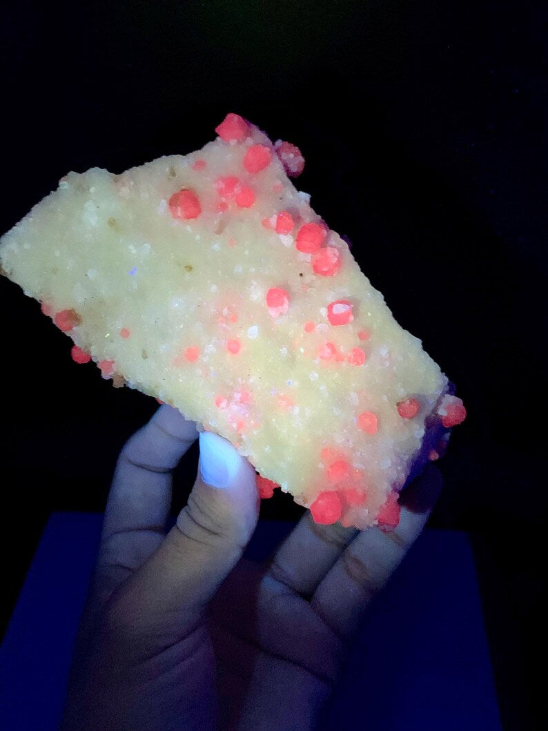 Fluorescent Pink Spinel Crystals on Matrix from Afghanistan - 824 Grams