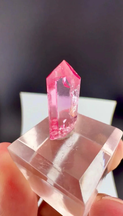 Pink Topaz Crystal from Katlang Pakistan - 13 Carats