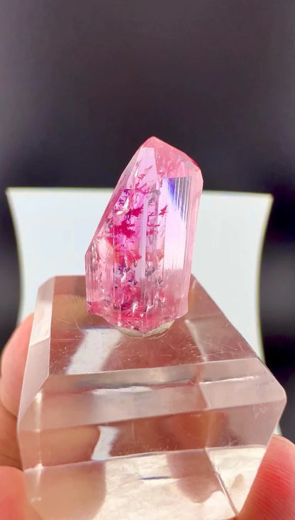 Pink Topaz Crystal from Katlang Pakistan - 13 Carats