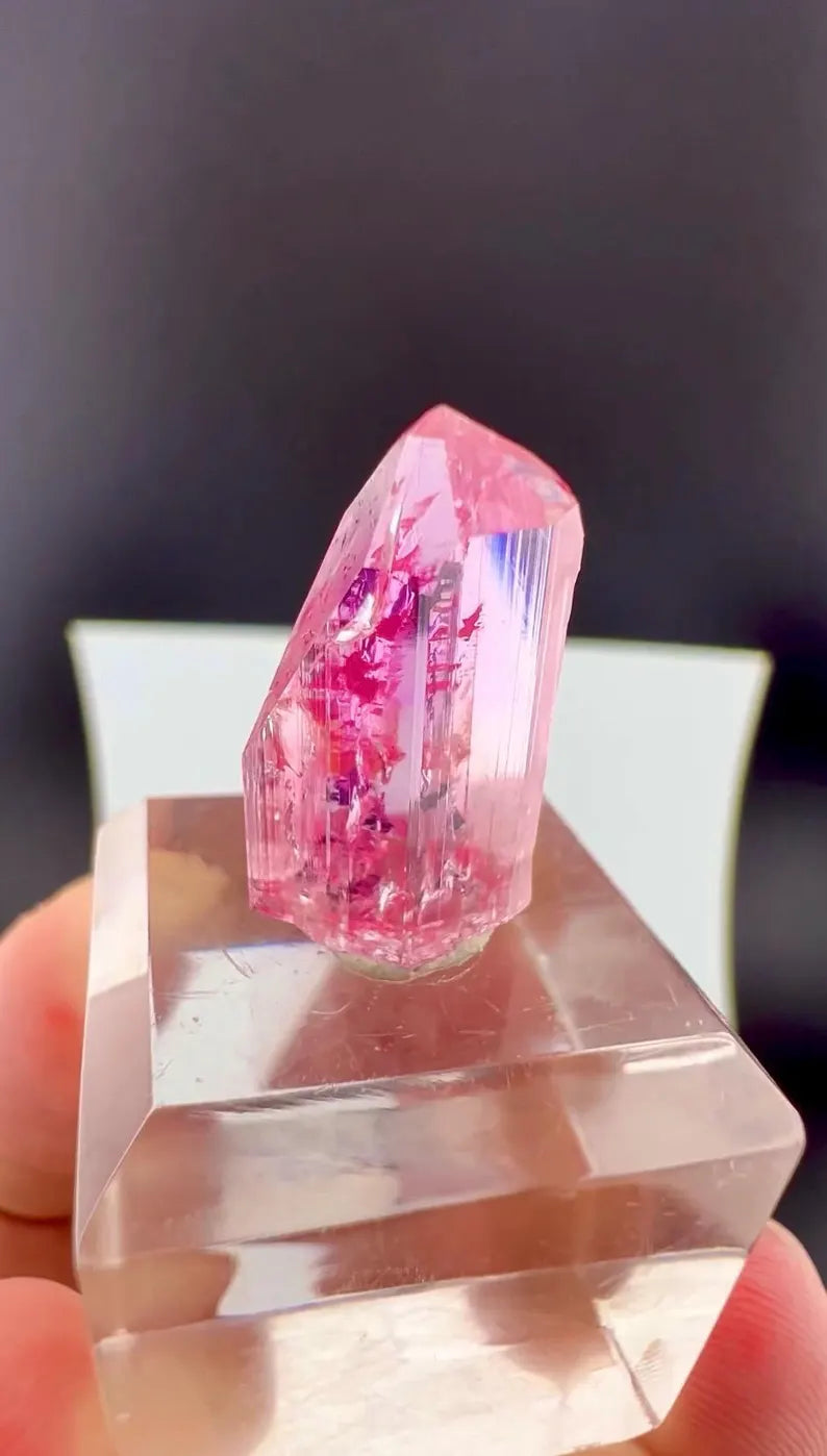 Pink Topaz Crystal from Katlang Pakistan - 13 Carats