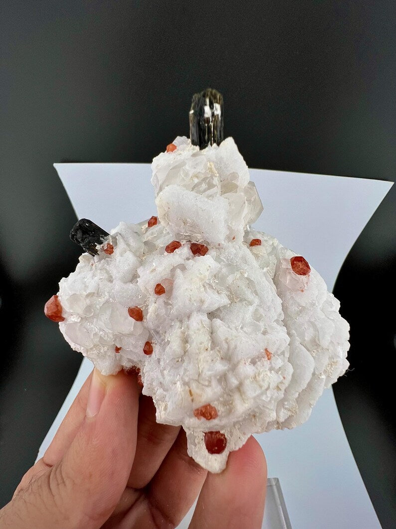 Garnet with Tourmaline Specimen from Afghanistan - 197 Gram