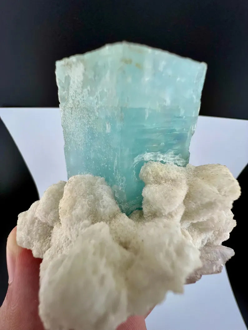 Aquamarine with Quartz Specimen from Pakistan - 145 Grams