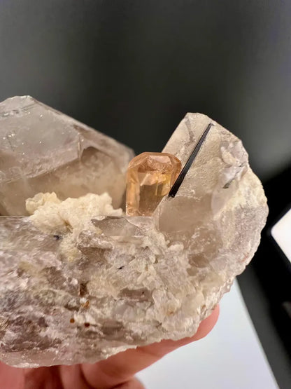 Aquamarine with Topaz and Quartz Specimen from Pakistan - 186 Grams