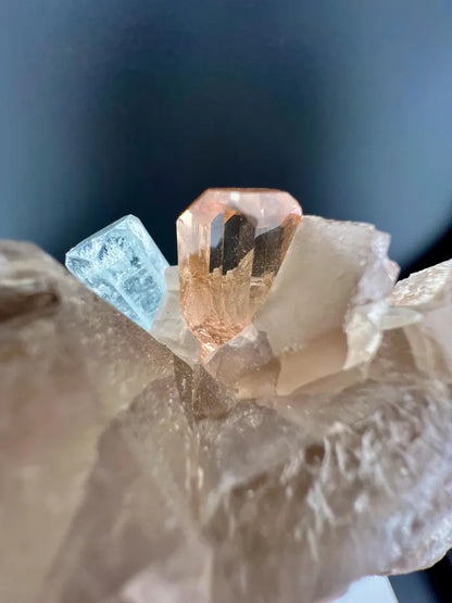 Aquamarine with Topaz and Quartz Specimen from Pakistan - 186 Grams