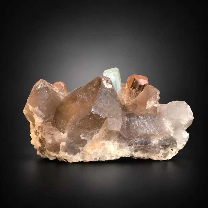 Aquamarine with Topaz and Quartz Specimen from Pakistan - 186 Grams