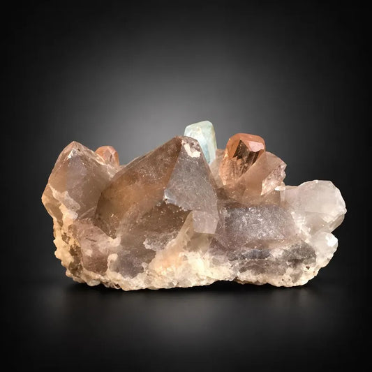 Aquamarine with Topaz and Quartz Specimen from Pakistan - 186 Grams