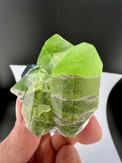 Green Peridot Crystal with Magnetite from Pakistan - 60 Grams