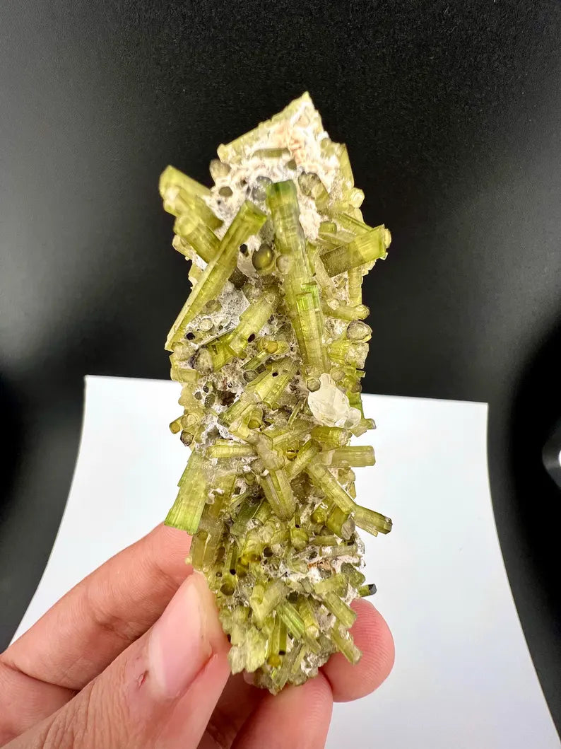 Green Tourmaline Crystals Specimen from Pakistan - 43 Grams