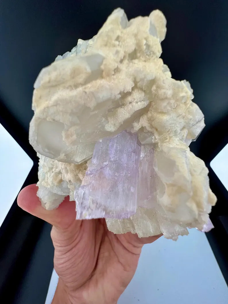 Kunzite with Cleavelandite Albite And Quartz Specimen from Afghanistan - 606 Grams