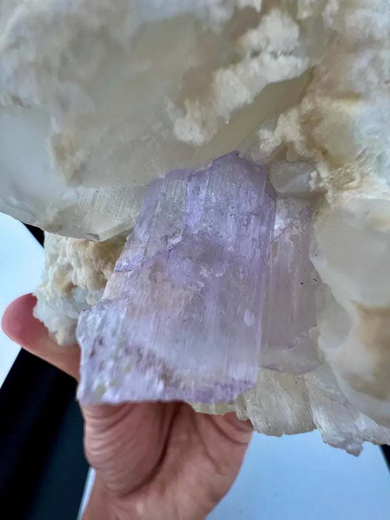Kunzite with Cleavelandite Albite And Quartz Specimen from Afghanistan - 606 Grams