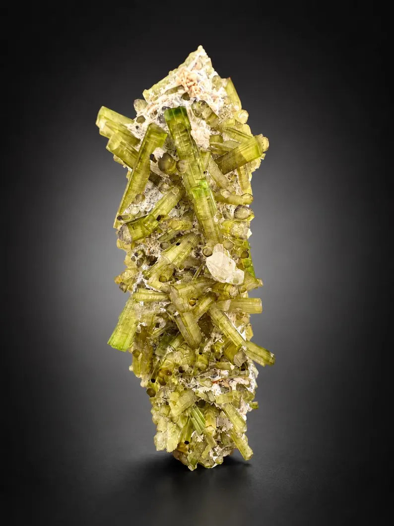 Green Tourmaline Crystals Specimen from Pakistan - 43 Grams