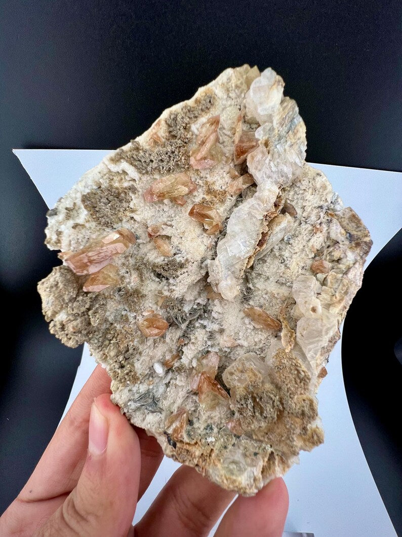 Yellow Sphene Crystals Specimen from Pakistan - 396 Grams