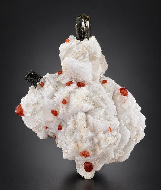 Garnet with Tourmaline Specimen from Afghanistan - 197 Gram