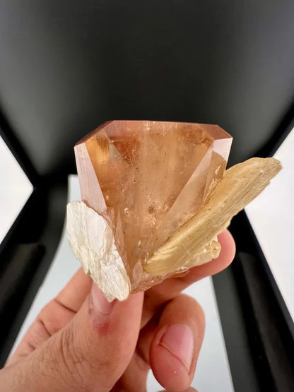 Golden Topaz Crystal with Mica from Pakistan - 55 Grams