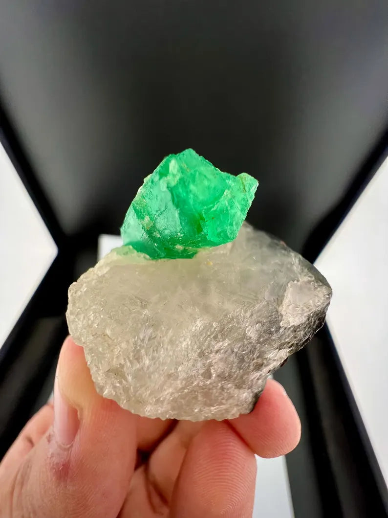 Green Emerald Crystal on Matrix from Afghanistan - 37 Grams