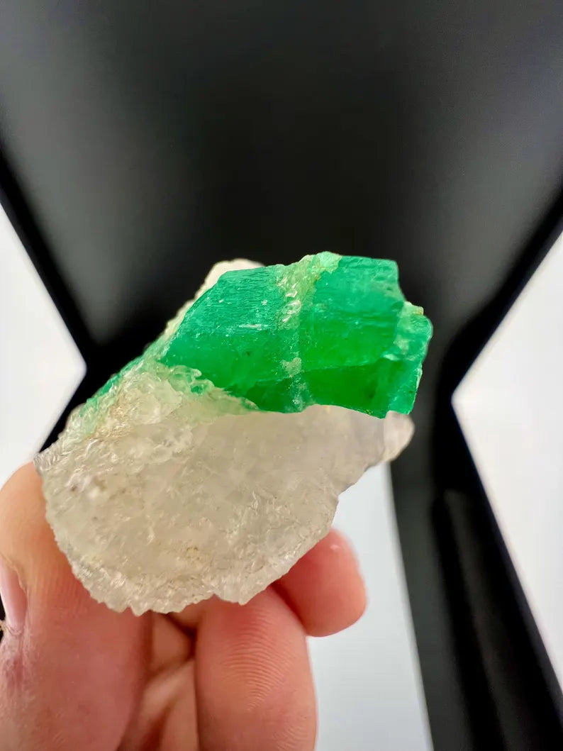 Green Emerald Crystal on Matrix from Afghanistan - 37 Grams