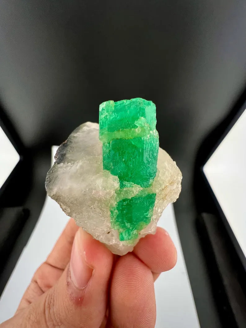 Green Emerald Crystal on Matrix from Afghanistan - 37 Grams