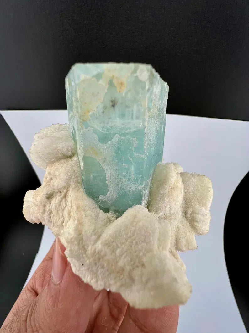 Aquamarine with Quartz Specimen from Pakistan - 145 Grams