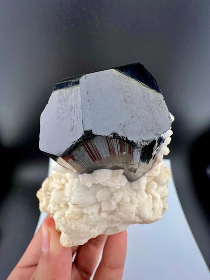 Schorl Tourmaline on Feldspar Specimen from Pakistan - 322 Grams