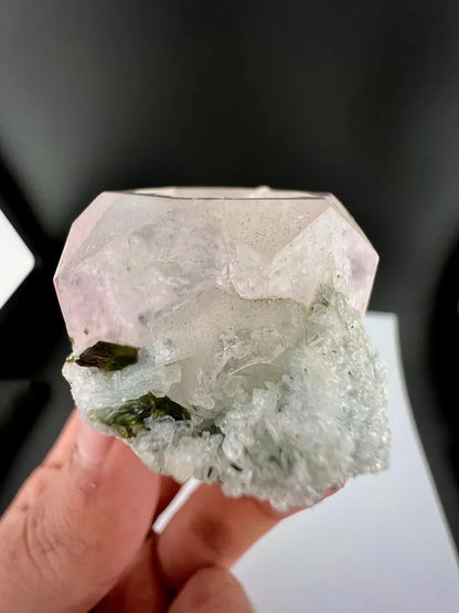 Pink Morganite with Tourmaline and Apatite from Afghanistan - 60 Grams