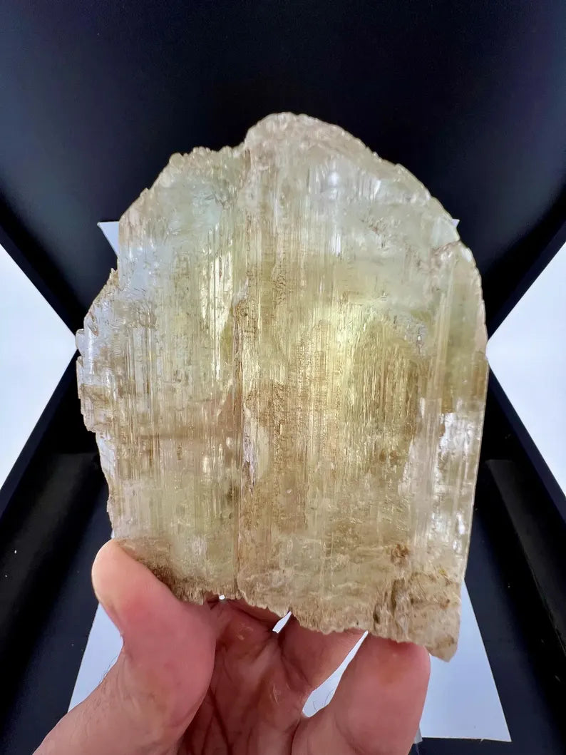 Yellow Triphane Kunzite Crystal from Afghanistan - 411 Grams